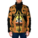 Personalised New Zealand Te Tairawhiti Padded Jacket Maori Koru Pattern