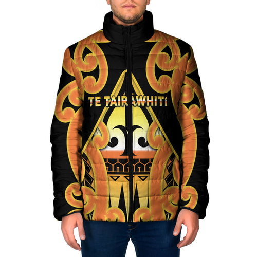 Personalised New Zealand Te Tairawhiti Padded Jacket Maori Koru Pattern