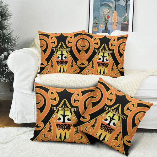 New Zealand Te Tairawhiti Pillow Cover Maori Koru Pattern