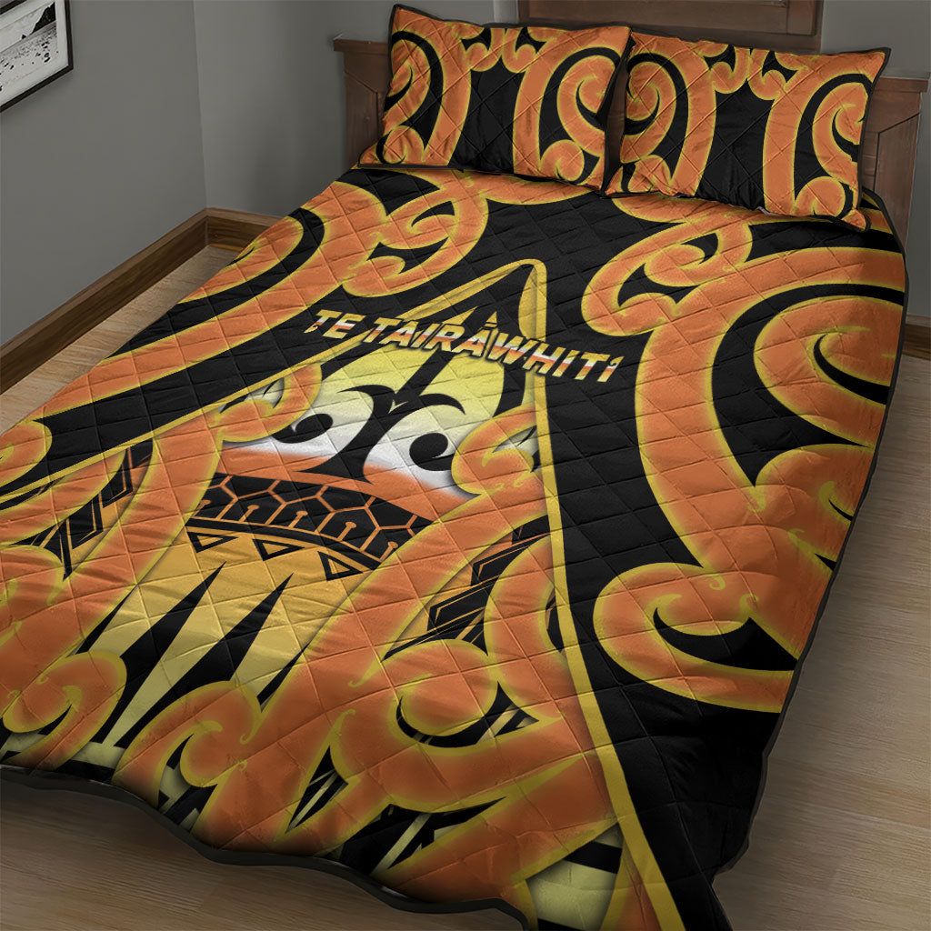 New Zealand Te Tairawhiti Quilt Bed Set Maori Koru Pattern