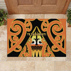 New Zealand Te Tairawhiti Rubber Doormat Maori Koru Pattern