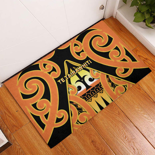 New Zealand Te Tairawhiti Rubber Doormat Maori Koru Pattern