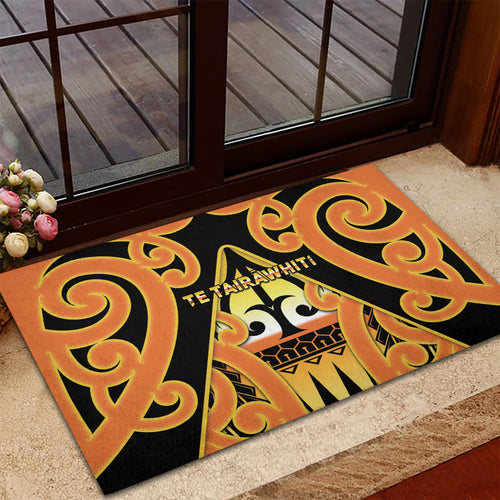 New Zealand Te Tairawhiti Rubber Doormat Maori Koru Pattern