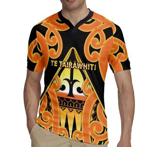 Personalised New Zealand Te Tairawhiti Rugby Jersey Maori Koru Pattern