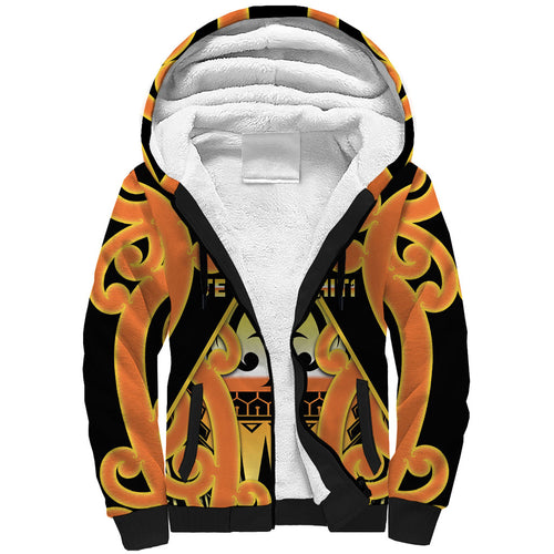 Personalised New Zealand Te Tairawhiti Sherpa Hoodie Maori Koru Pattern