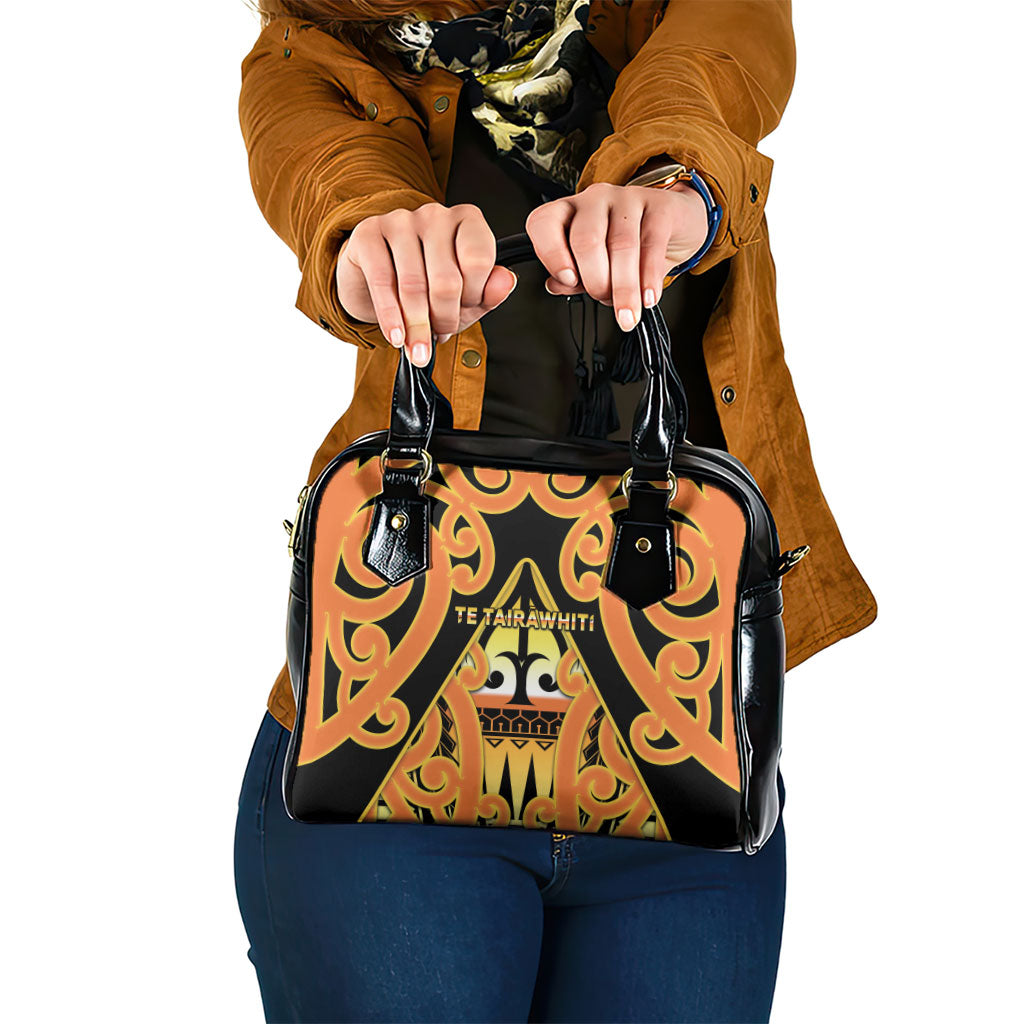 New Zealand Te Tairawhiti Shoulder Handbag Maori Koru Pattern