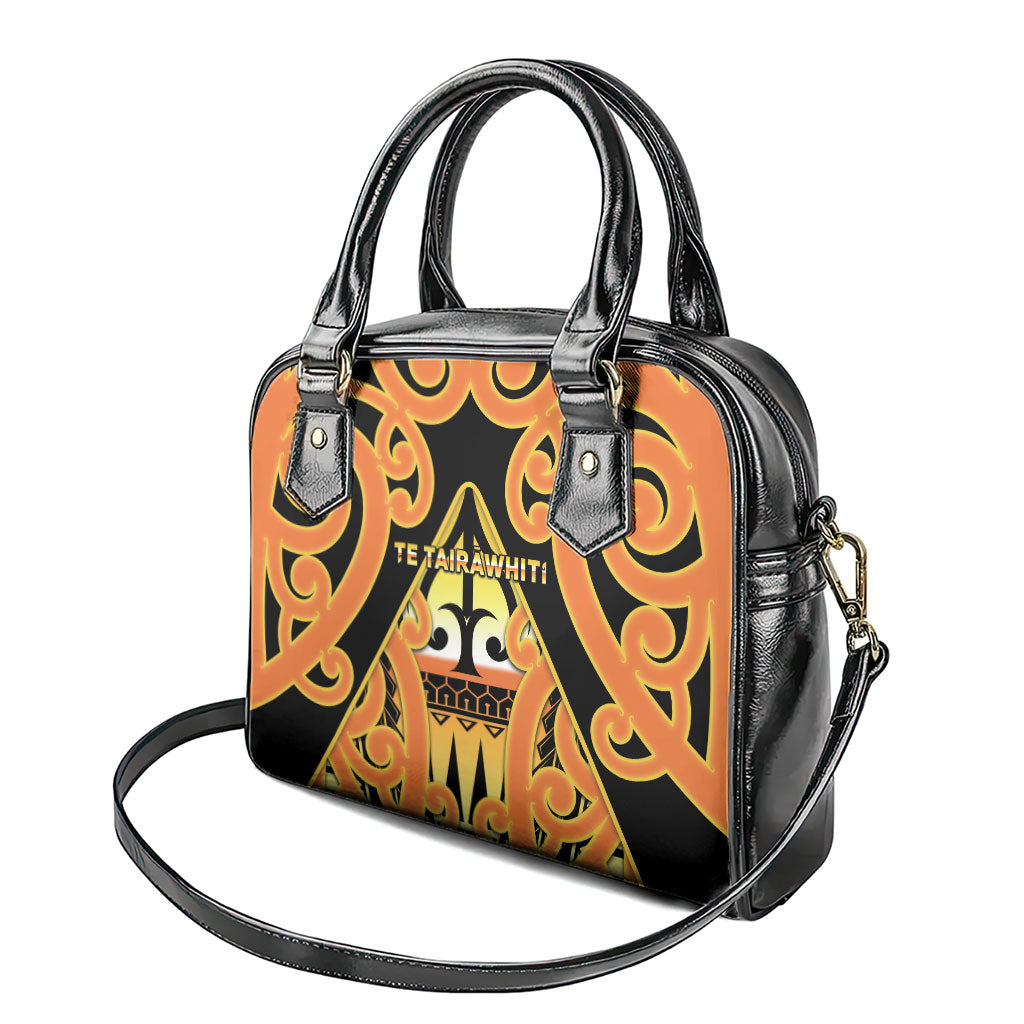 New Zealand Te Tairawhiti Shoulder Handbag Maori Koru Pattern
