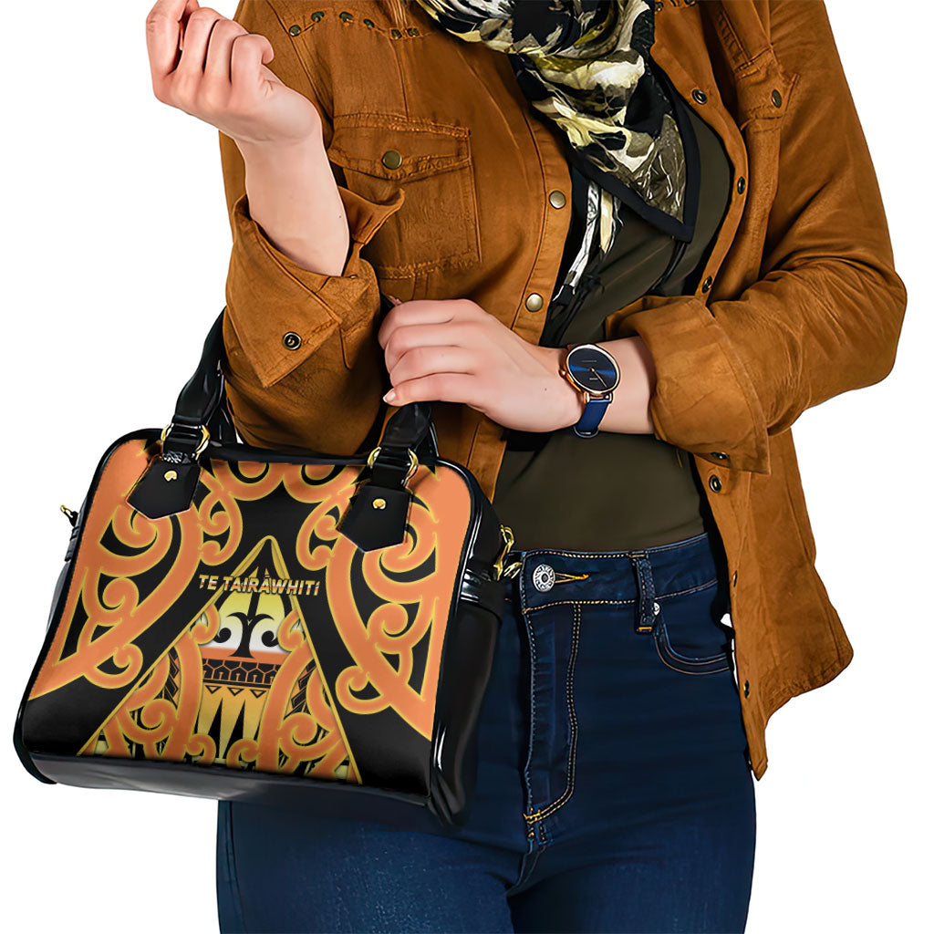 New Zealand Te Tairawhiti Shoulder Handbag Maori Koru Pattern