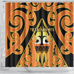 New Zealand Te Tairawhiti Shower Curtain Maori Koru Pattern