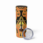 Personalised New Zealand Te Tairawhiti Skinny Tumbler Maori Koru Pattern