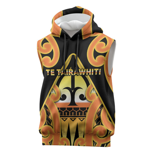 Personalised New Zealand Te Tairawhiti Sleeveless Hoodie Maori Koru Pattern