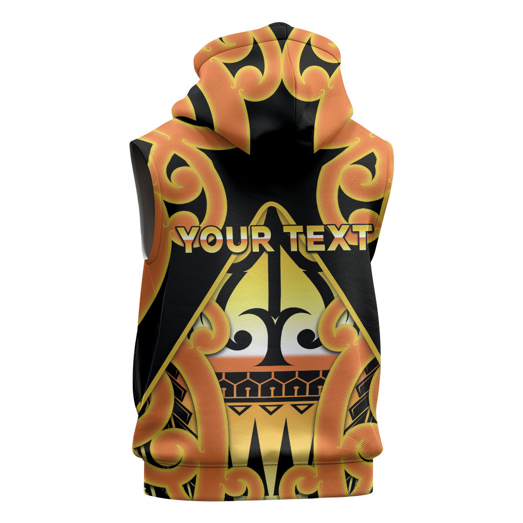 Personalised New Zealand Te Tairawhiti Sleeveless Hoodie Maori Koru Pattern