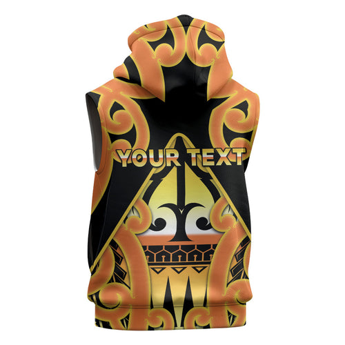 Personalised New Zealand Te Tairawhiti Sleeveless Hoodie Maori Koru Pattern