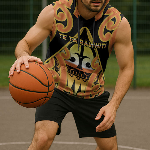 Personalised New Zealand Te Tairawhiti Sleeveless Hoodie Maori Koru Pattern