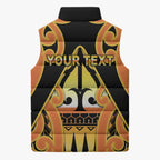 Personalised New Zealand Te Tairawhiti Sleeveless Puffer Jacket Maori Koru Pattern