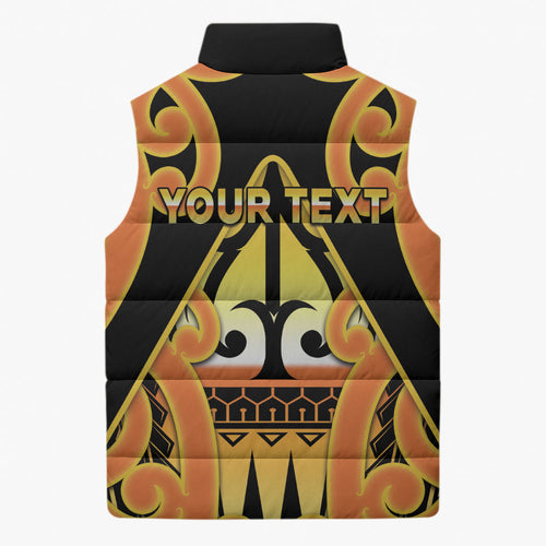 Personalised New Zealand Te Tairawhiti Sleeveless Puffer Jacket Maori Koru Pattern