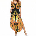 Personalised New Zealand Te Tairawhiti Summer Maxi Dress Maori Koru Pattern