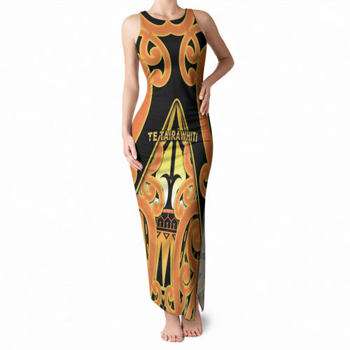 Personalised New Zealand Te Tairawhiti Tank Maxi Dress Maori Koru Pattern