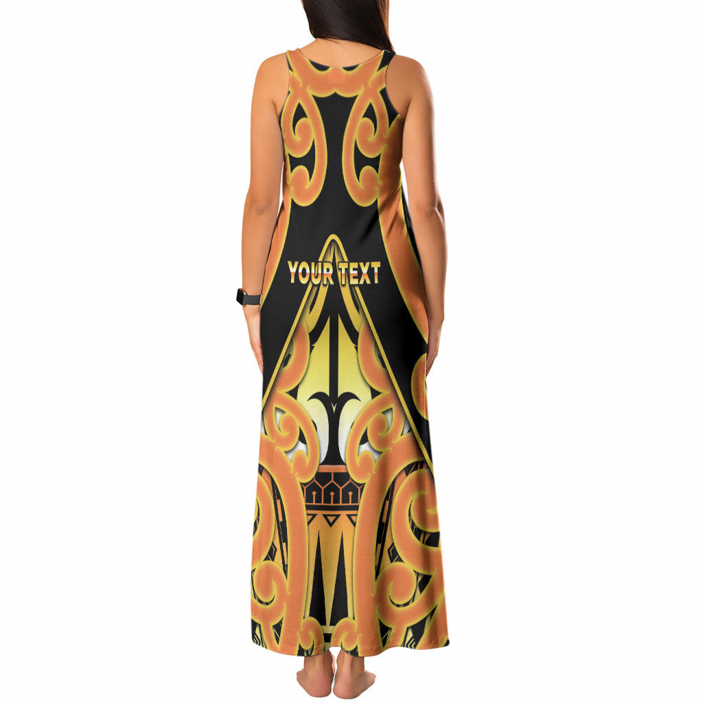 Personalised New Zealand Te Tairawhiti Tank Maxi Dress Maori Koru Pattern