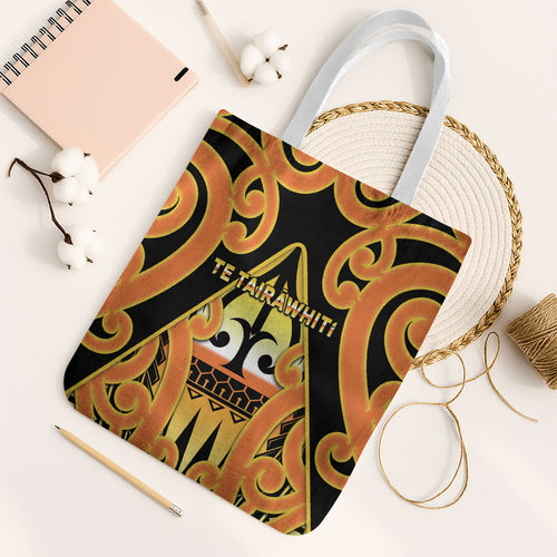 New Zealand Te Tairawhiti Tote Bag Maori Koru Pattern