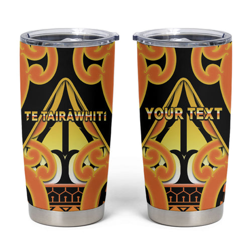 Personalised New Zealand Te Tairawhiti Tumbler Cup Maori Koru Pattern