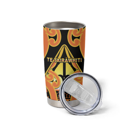 Personalised New Zealand Te Tairawhiti Tumbler Cup Maori Koru Pattern