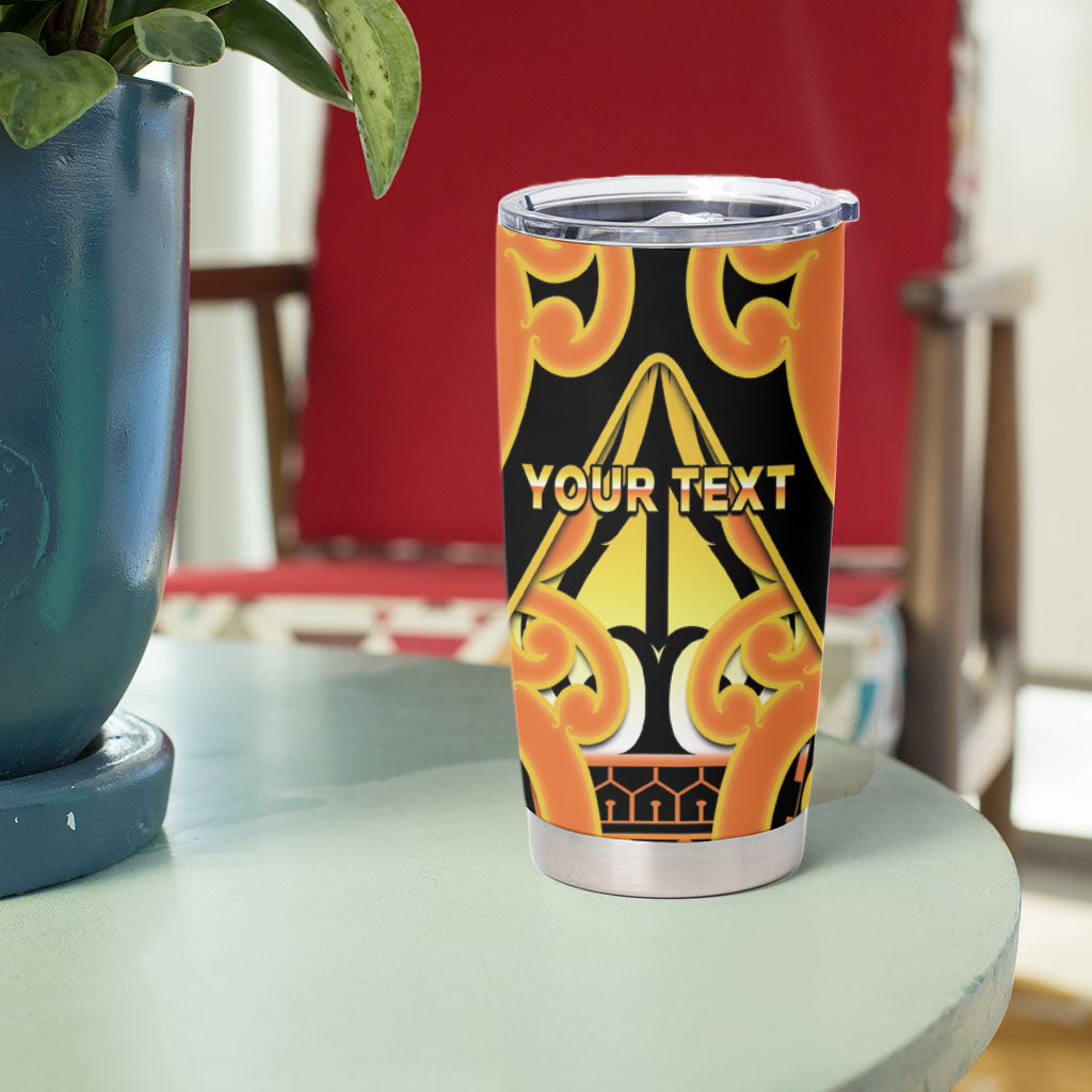 Personalised New Zealand Te Tairawhiti Tumbler Cup Maori Koru Pattern