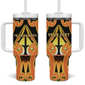 Personalised New Zealand Te Tairawhiti Tumbler With Handle Maori Koru Pattern