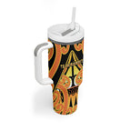 Personalised New Zealand Te Tairawhiti Tumbler With Handle Maori Koru Pattern