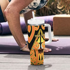 Personalised New Zealand Te Tairawhiti Tumbler With Handle Maori Koru Pattern