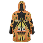 Personalised New Zealand Te Tairawhiti Wearable Blanket Hoodie Maori Koru Pattern