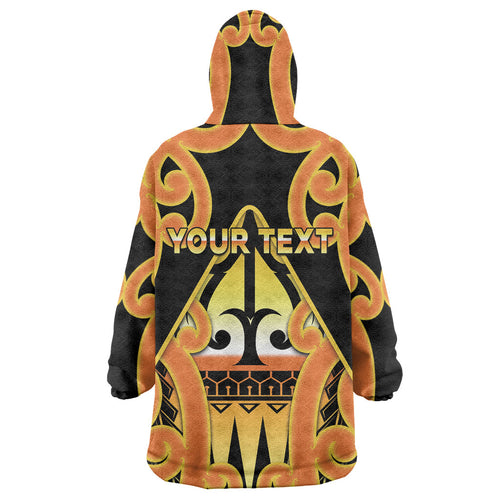 Personalised New Zealand Te Tairawhiti Wearable Blanket Hoodie Maori Koru Pattern
