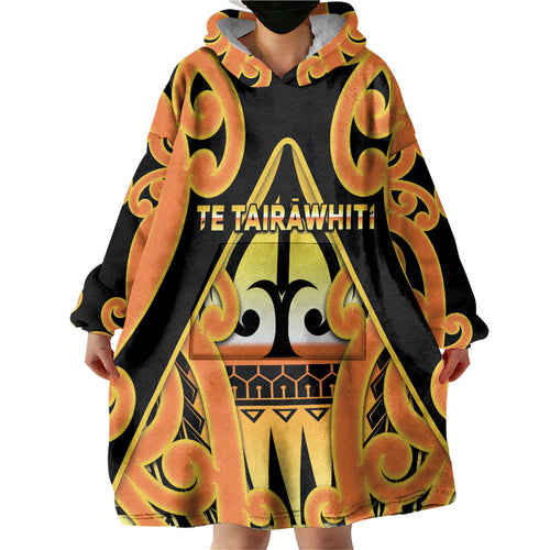 Personalised New Zealand Te Tairawhiti Wearable Blanket Hoodie Maori Koru Pattern