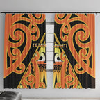 New Zealand Te Tairawhiti Window Curtain Maori Koru Pattern