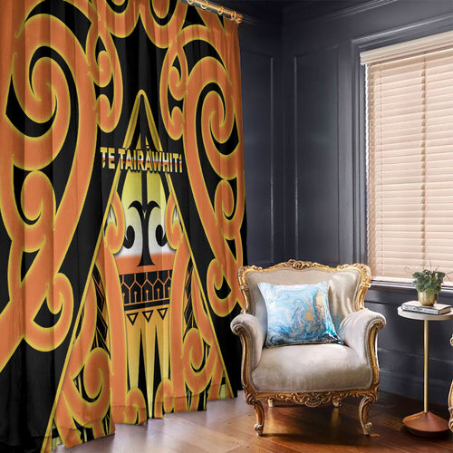 New Zealand Te Tairawhiti Window Curtain Maori Koru Pattern
