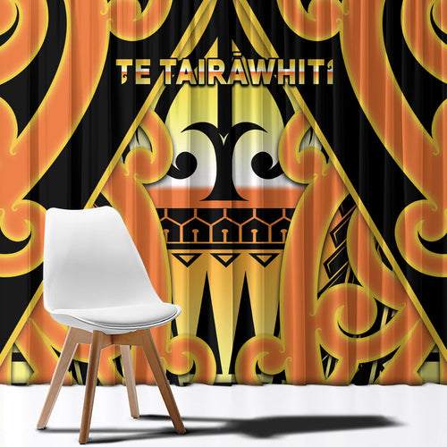 New Zealand Te Tairawhiti Window Curtain Maori Koru Pattern
