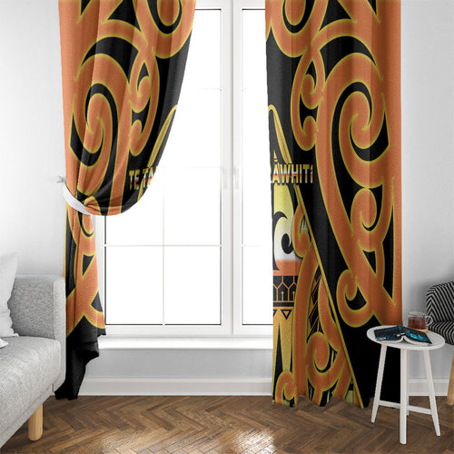 New Zealand Te Tairawhiti Window Curtain Maori Koru Pattern