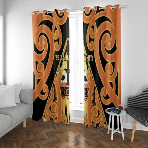 New Zealand Te Tairawhiti Window Curtain Maori Koru Pattern