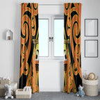 New Zealand Te Tairawhiti Window Curtain Maori Koru Pattern