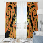 New Zealand Te Tairawhiti Window Curtain Maori Koru Pattern