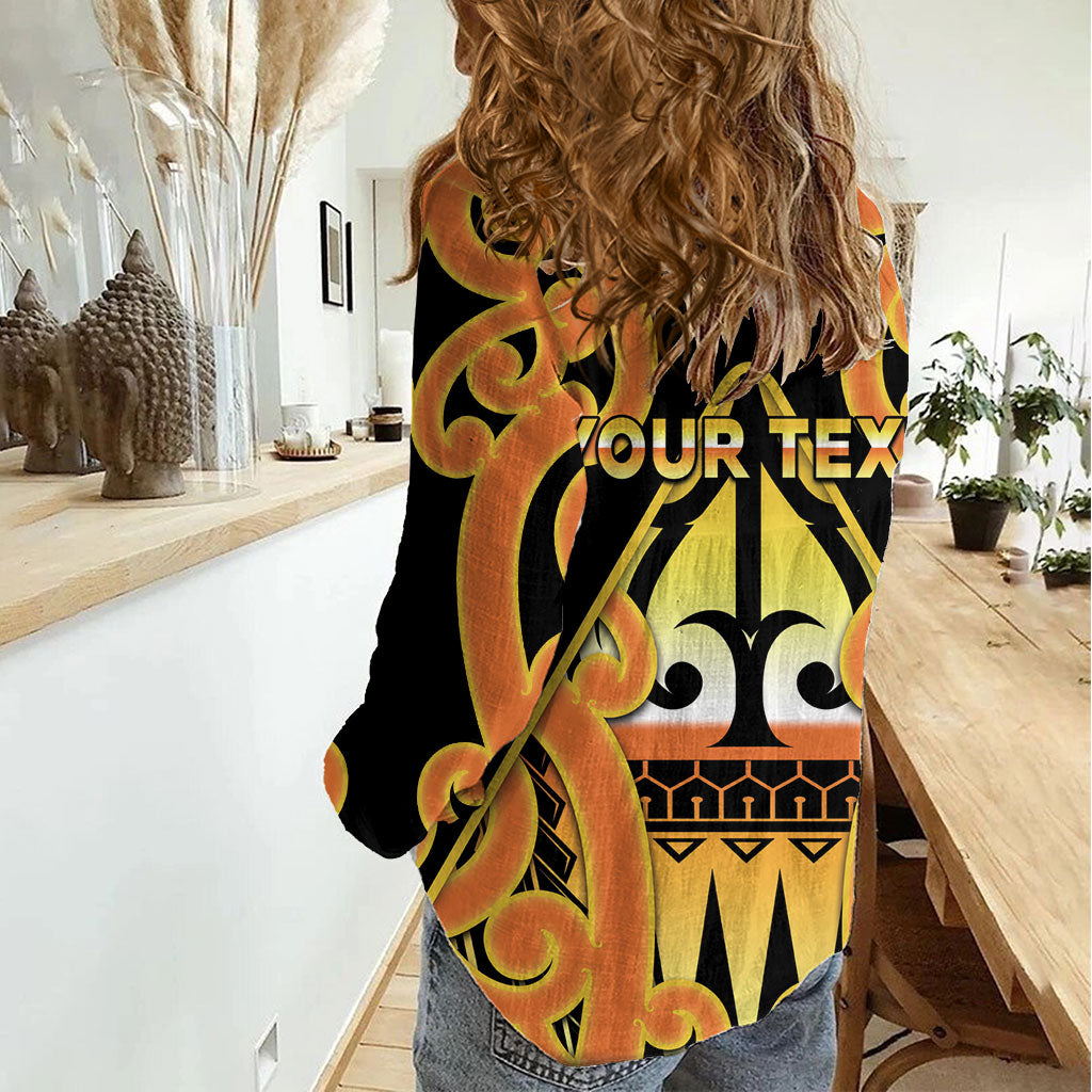 Personalised New Zealand Te Tairawhiti Women Casual Shirt Maori Koru Pattern