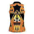 Personalised New Zealand Te Tairawhiti Women Sleeveless Polo Shirt Maori Koru Pattern