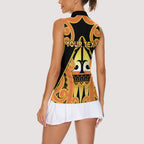 Personalised New Zealand Te Tairawhiti Women Sleeveless Polo Shirt Maori Koru Pattern