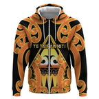 Personalised New Zealand Te Tairawhiti Zip Hoodie Maori Koru Pattern
