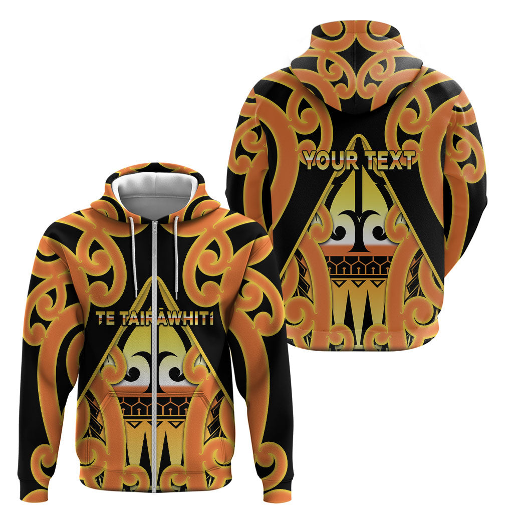 Personalised New Zealand Te Tairawhiti Zip Hoodie Maori Koru Pattern