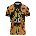 Personalised New Zealand Te Tairawhiti Zipper Polo Shirt Maori Koru Pattern