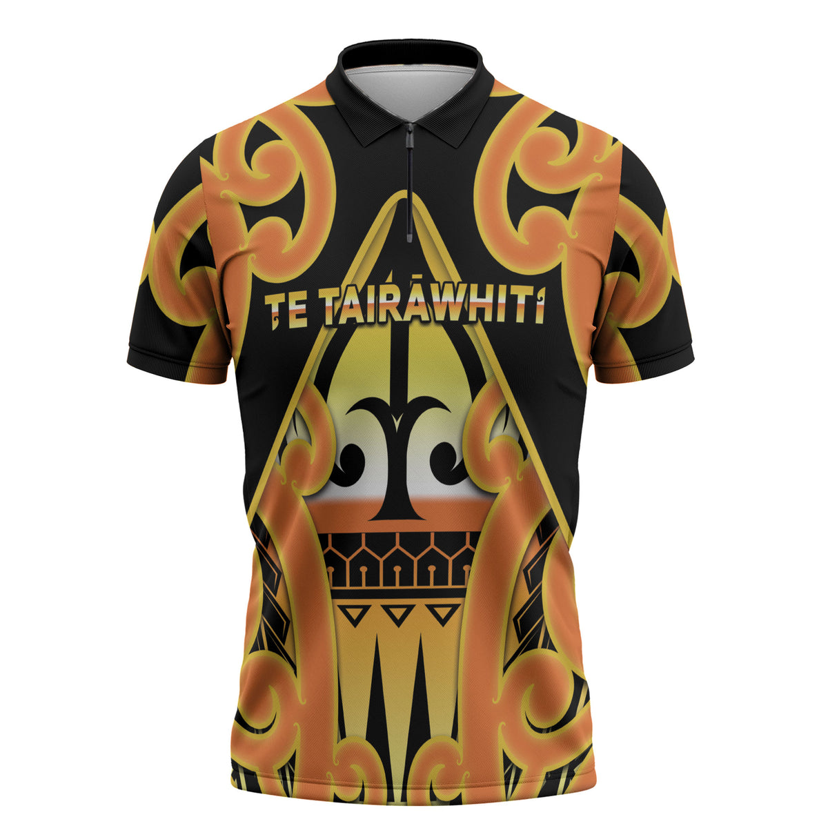 Personalised New Zealand Te Tairawhiti Zipper Polo Shirt Maori Koru Pattern