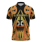 Personalised New Zealand Te Tairawhiti Zipper Polo Shirt Maori Koru Pattern