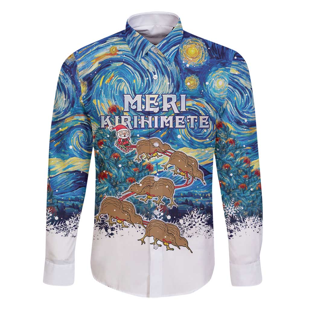 New Zealand Christmas Family Matching Summer Maxi Dress and Hawaiian Shirt Kiwis Santa Sleigh Starry Night Style
