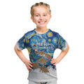 New Zealand Christmas Kid T Shirt Kiwis Santa Sleigh Starry Night Style
